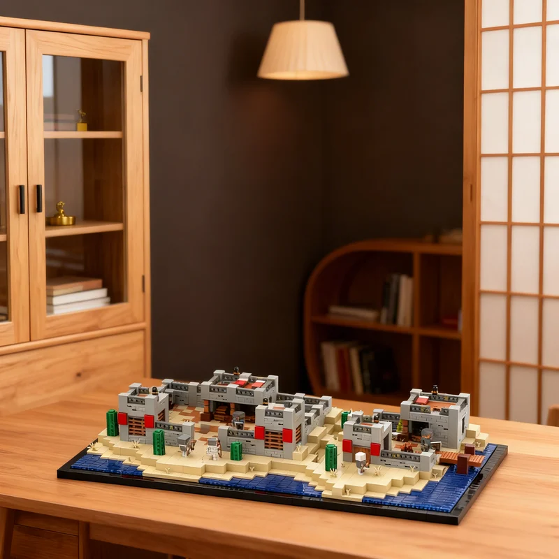 

5850pcs MOC Desert Outpost My World Model Building Blocks Construction Christmas Gifts Toy Creative DIY Idea Kids Architecture
