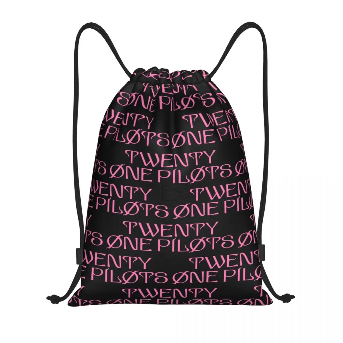 Custom T-Twentys One P-Pilots Pink Logo Drawstring Backpack Bags Women Men Lightweight Gym Sports Sackpack Sacks for Shopping