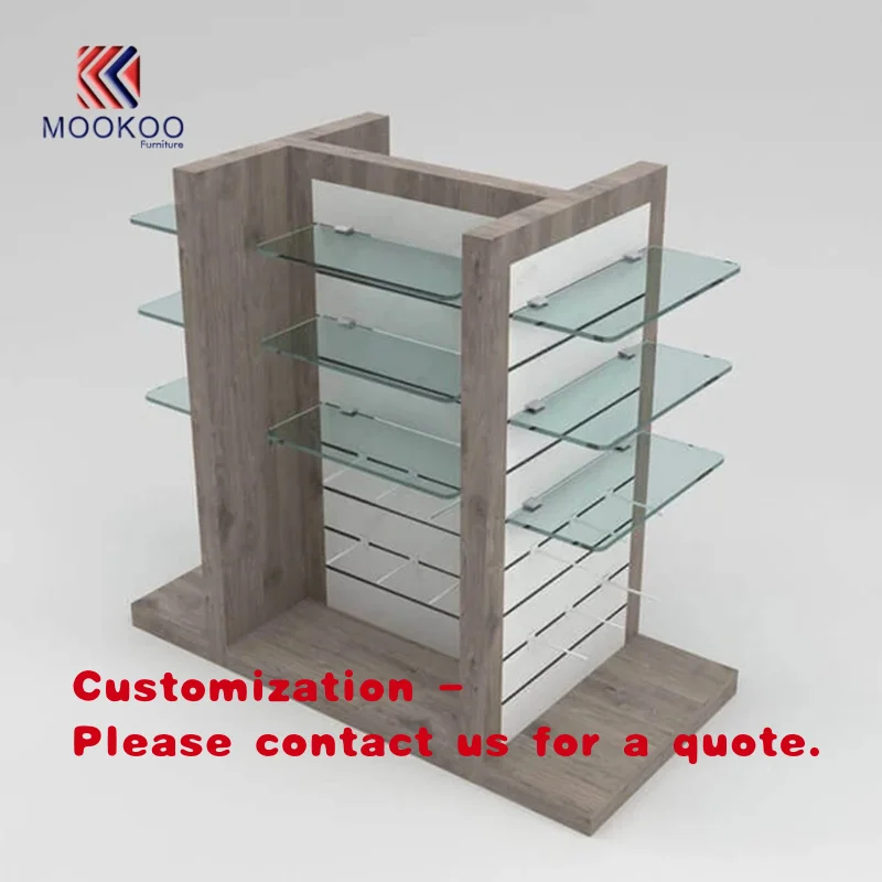

custom.Customized Modern Floor Stand Wooden Display Farmacia Shop Cabinet Drugstore Metal Wood Shelves Freestanding 5/6 Shelves