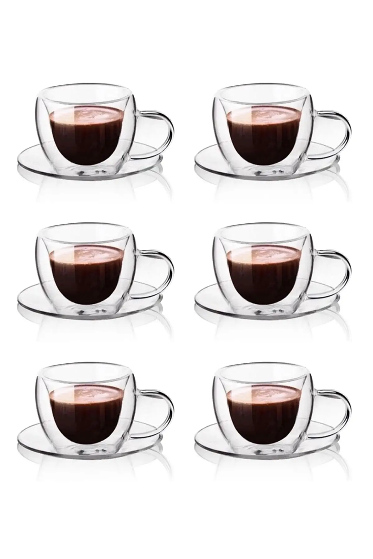 DOLBOVI 10648 double walled 12 piece turkish coffee glass cup set