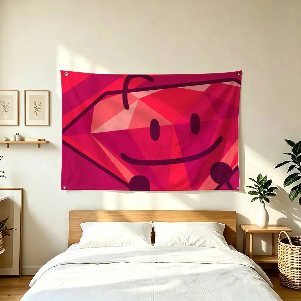 B-BFDI Battle for D-Dream Island  Flags for Bedrooms Home Decor Items Outdoor Decors Garage Decoration Flaga