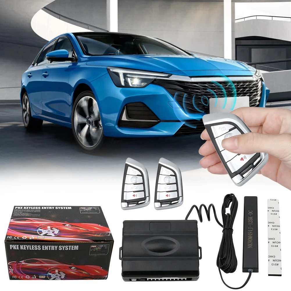 Pke Auto Keyless Entry Startsysteem Auto Anti-Diefstal Alarm Afstandsbediening Motor Starter Centrale Vergrendeling Kit Afstandsbediening Start Motor Ontsteking Kit