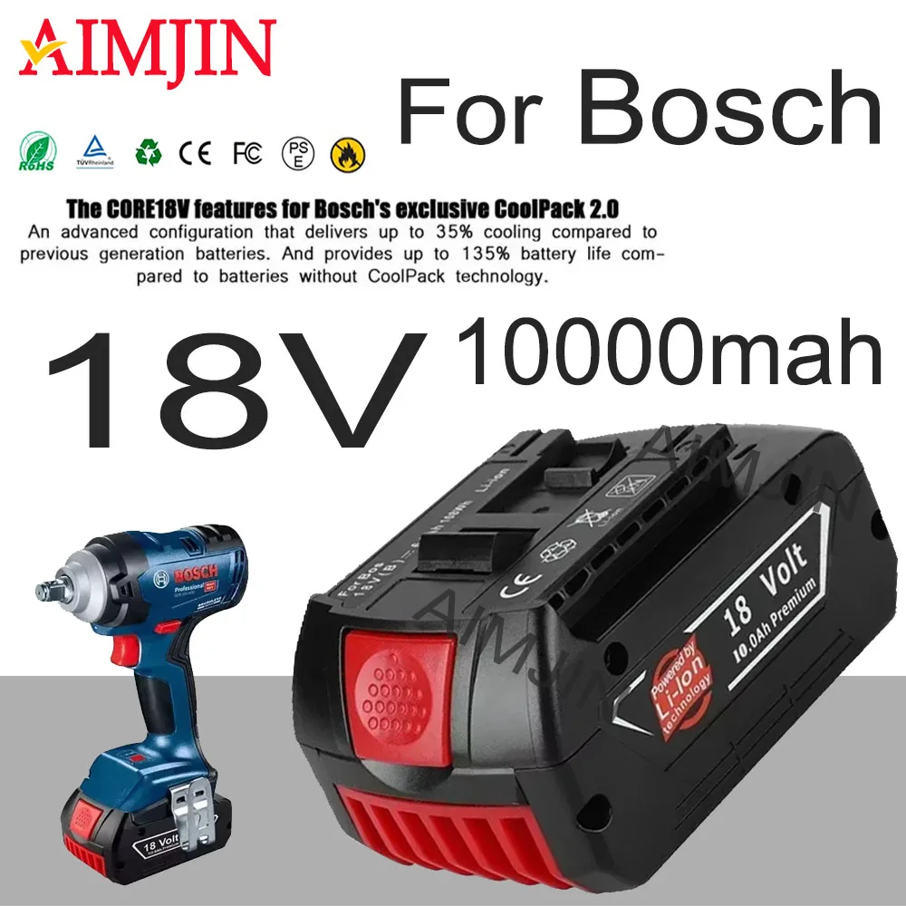 Rechargeable Lithium-ion Battery For Bosch 14.4V 4800mAh GBH GDR GSR 1080 DDS180 BAT614G BAT607 BAT607G electric drill Battery