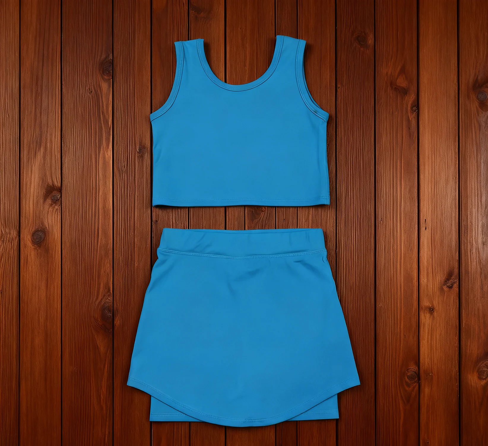 

Z1118-04 GSD2659 Kids Outfit Sleeveless Top With Shorts Set Children Yoga Clothes