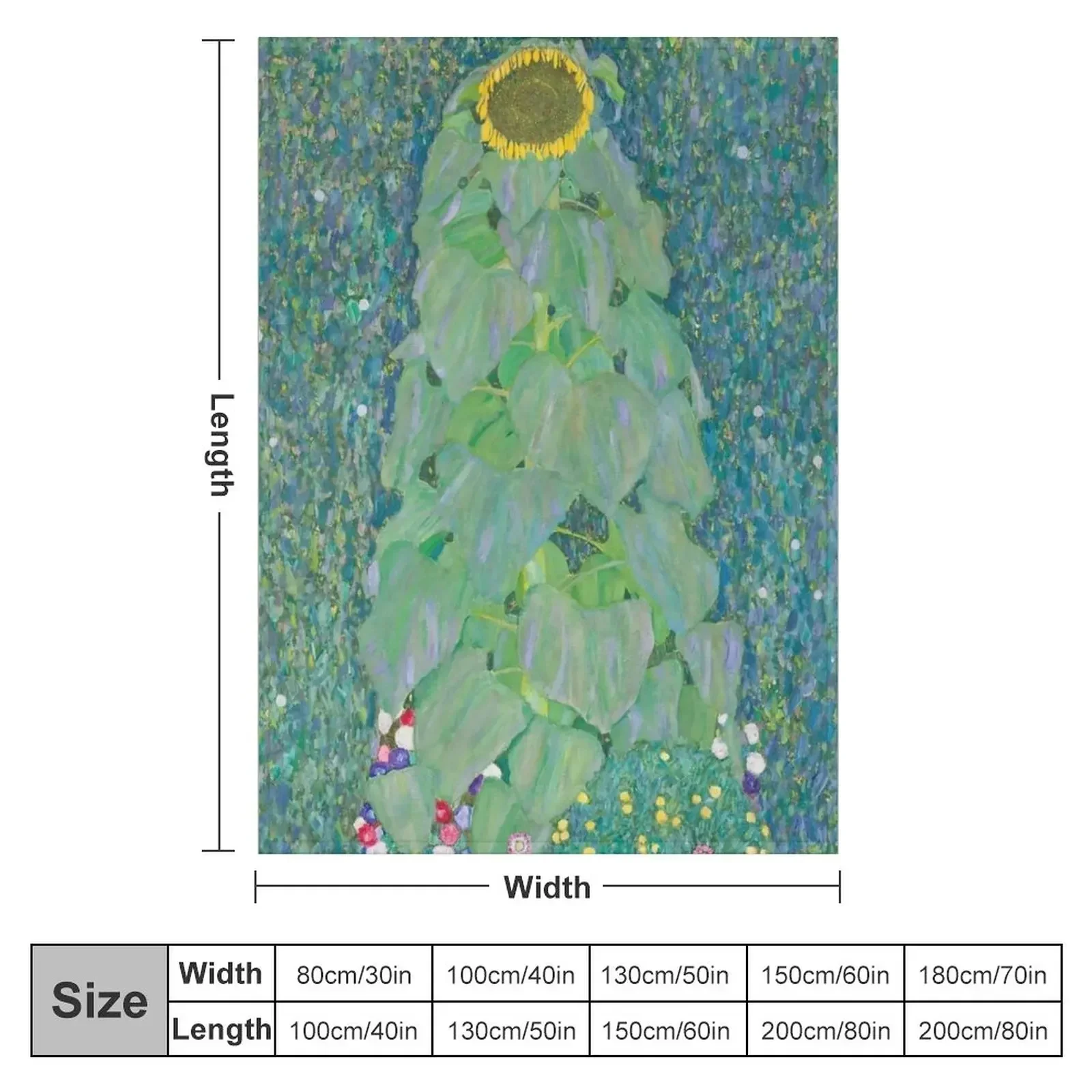 Gustav Klimt - Sunflower Throw Blanket Summer Beddings Extra Large Throw Blankets