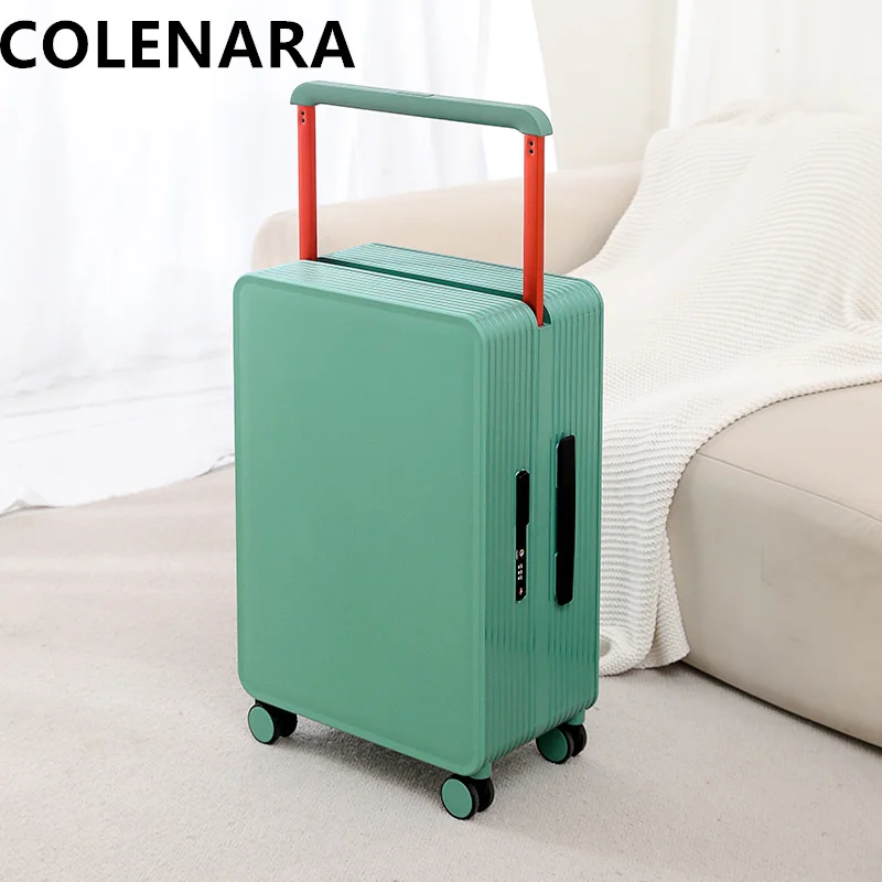 Colenara 20Inch Cabine Bagage Pc Robuuste Boarding Case Glad Licht Geluid Universeel Wiel Travel Trolley Tas 24 \