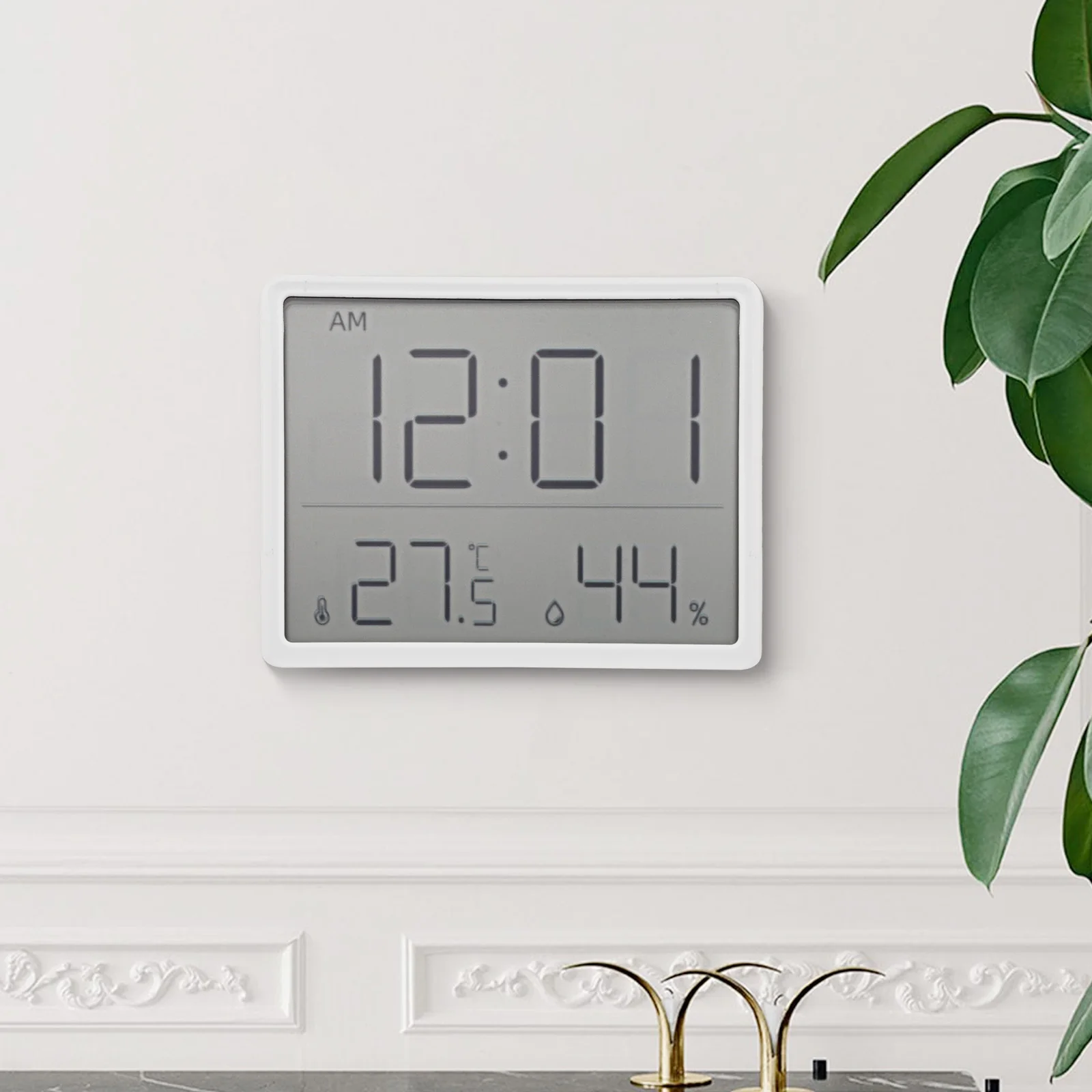 Multifunction Electronic Clock Thermometer Hygrometer Magnetic Suction Type Refrigerator Sticker Decoration Bedroom Ornament