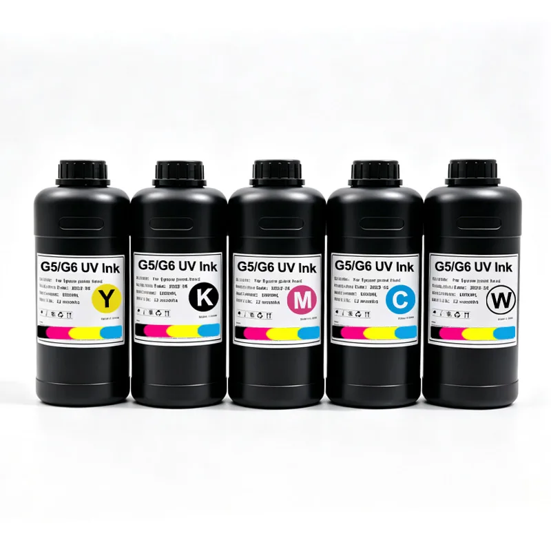 1000ml G5 G6 Curable ink LED UV Ink Compatible For Ricoh Gen3 Gen4 Gen4L Gen5 Gen5i Gen6 G3 G4 G5 G5i Printhead Rigid Flexible