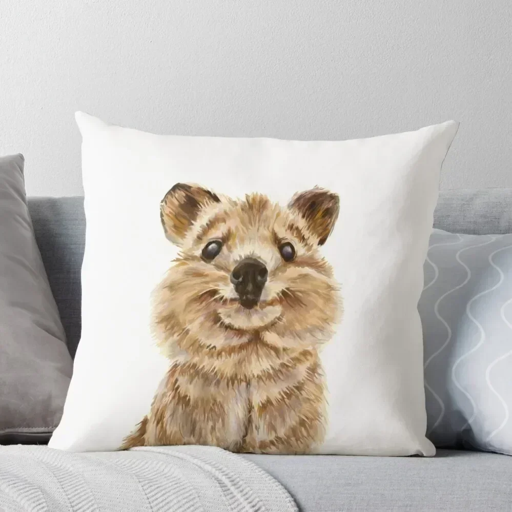 

Quokka, the happiest wildlife on Earth Throw Pillow Pillows Aesthetic Decorative Sofa Cushion Decorative Cushion pillow