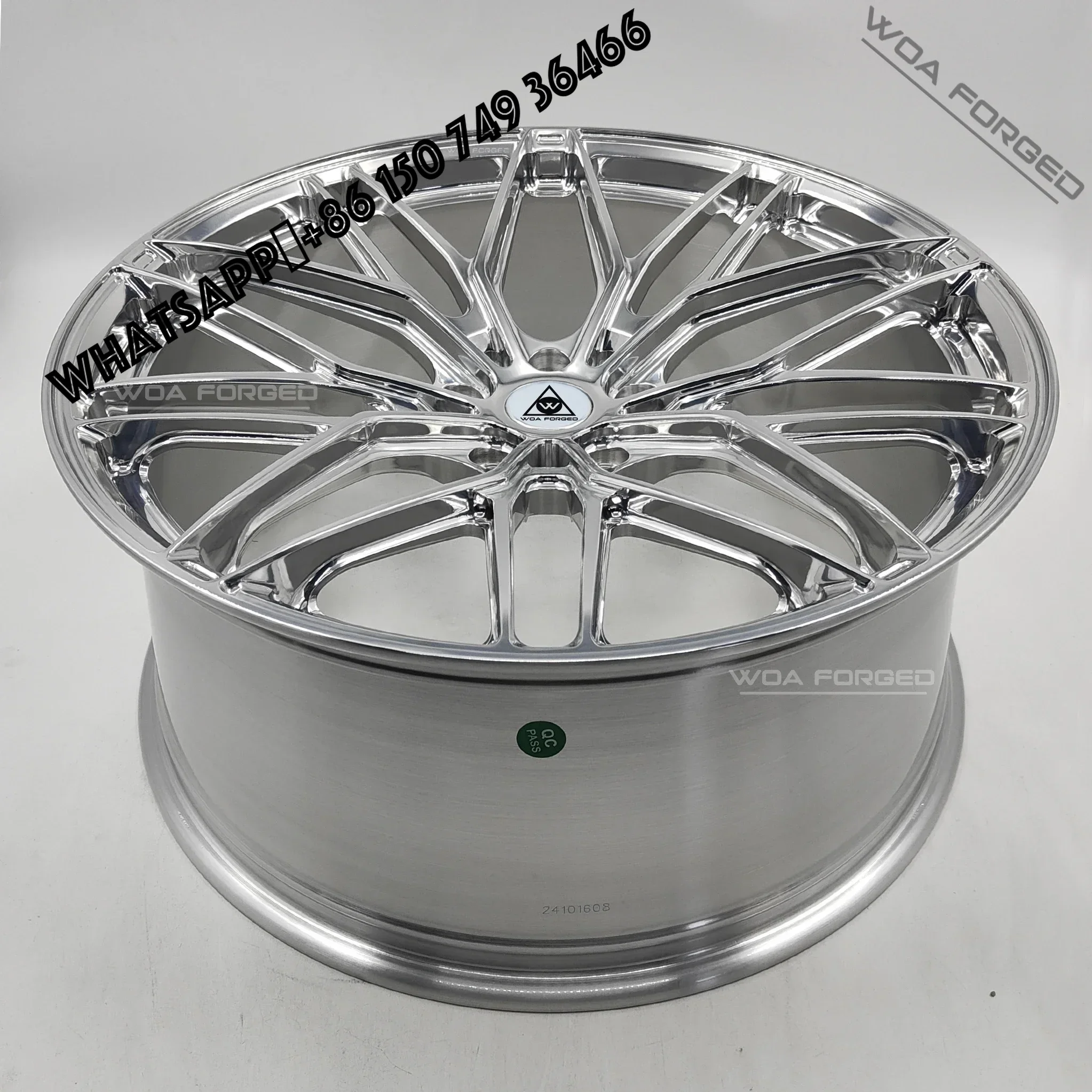 6061-T6 Custom 1/2piece Chrome/polish Racing Forged Wheels for Luxury Car ,17 18 19 20 21 Inch, Suitable for Various Veh