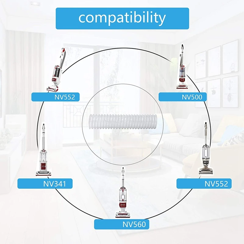خرطوم القناة السفلية للمكنسة الكهربائية المدورة لسمك القرش ، استبدال 1-1 بوصة ، 2 بوصة ، NV341 ، NV470 ، NV472 ، NV500 ، NV500CO ، NV501 ، NV552