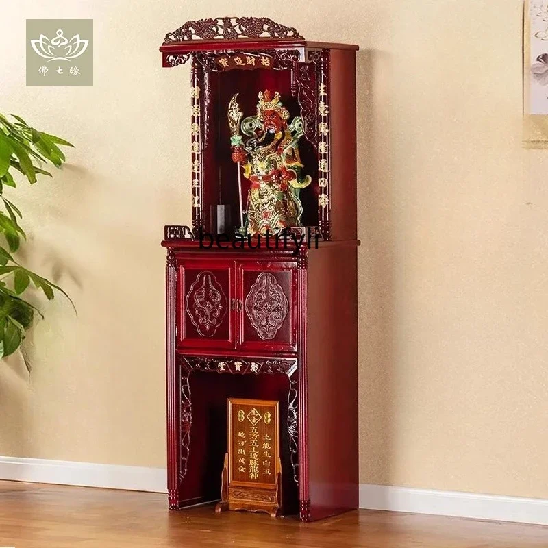 Buddhist shrine Home Shrine God of Wealth Offering Table Shrine Guanyin  Buddha Cabinet God Cabinet