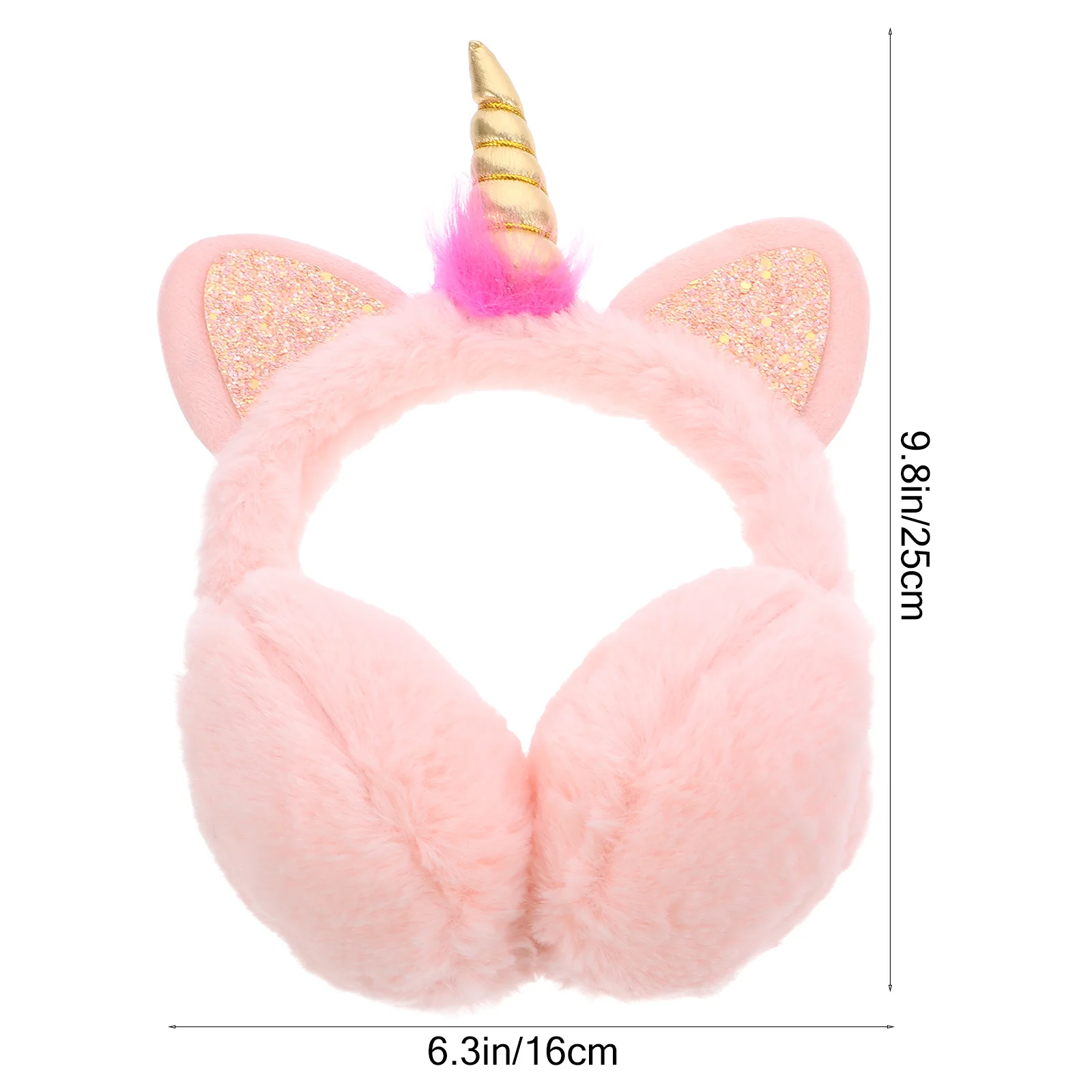 2 قطعة يفشل الأذن عصابة رأس على شكل وحيد القرن الدافئة الكرتون لطيف لينة في الهواء الطلق معطف شتوي يونيكورن عقال غطاء للأذنين غطاء الرأس #3