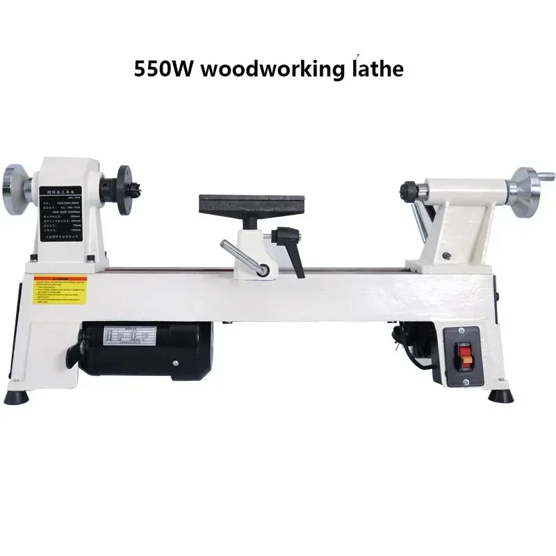 550W Holzbearbeitungsdrehmaschine Micro Kleine Werkzeugmaschine Drehmaschine Holz Spinnmaschine Drehmaschine Einfache Perlenmaschine