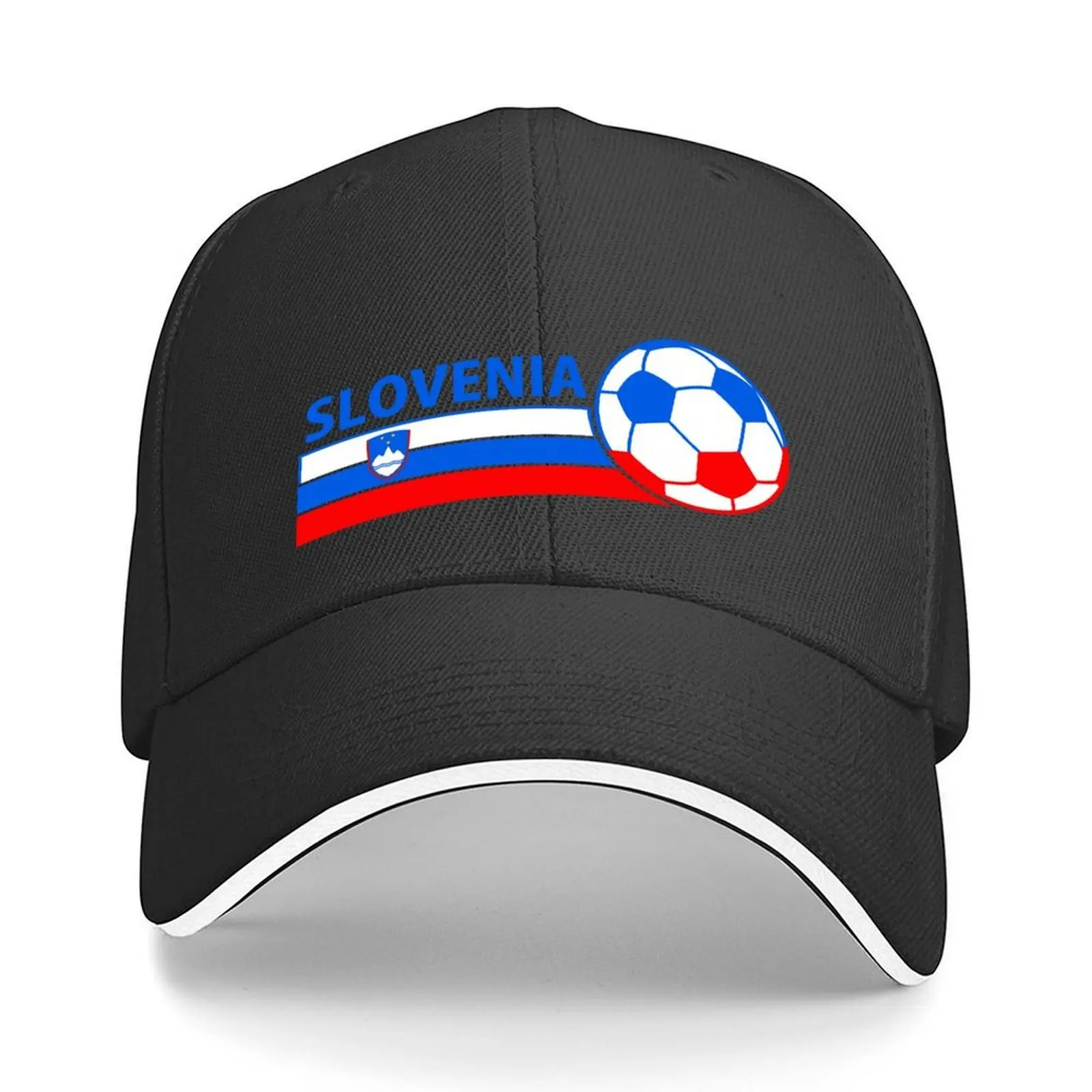 

Vintage Slovenia Soccer Team Slovenia flag and Soccer Ball Baseball Cap custom Hat New In The Hat For Man Women's