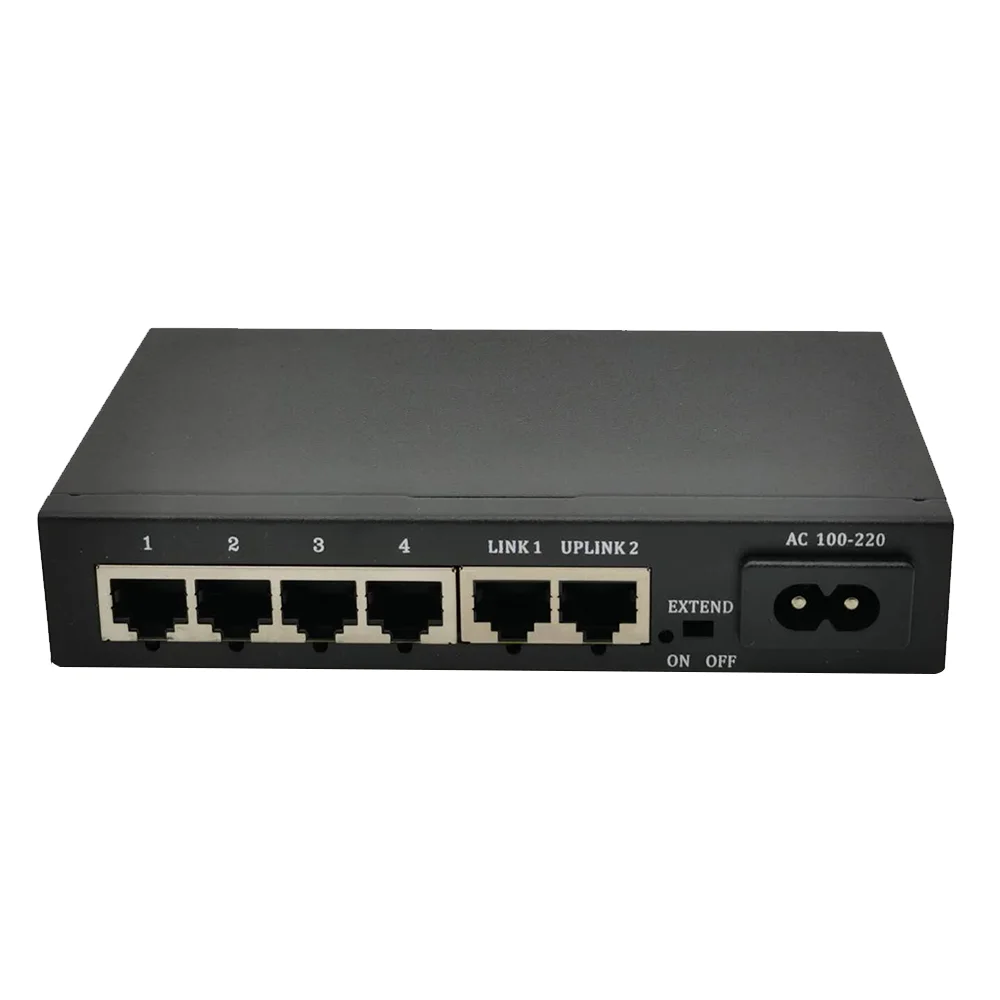 

6 Port RJ45 24V/48V 72W 10/100Mbps 4 port POE Network Switch