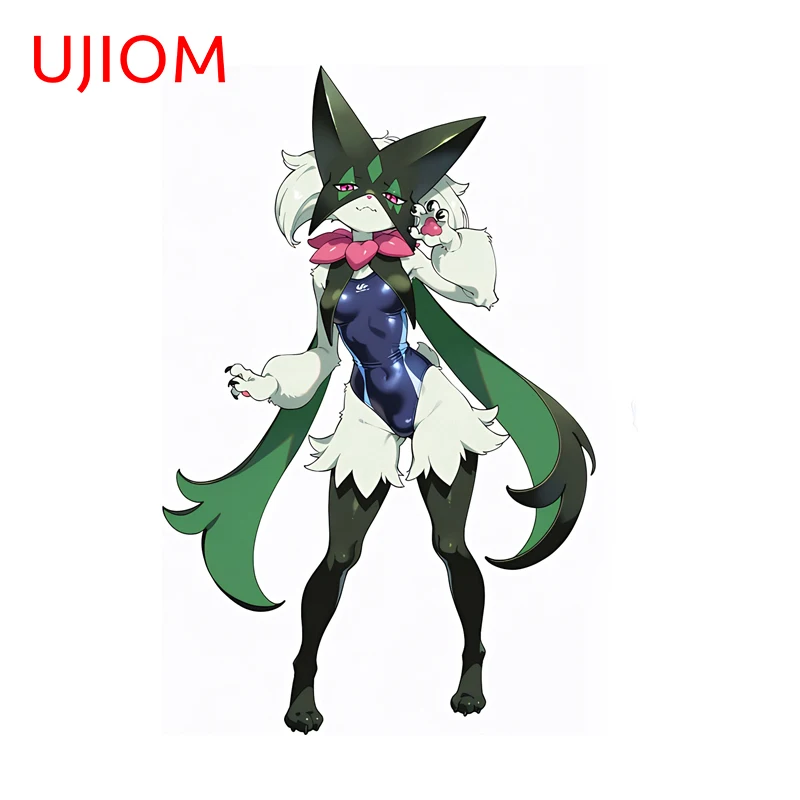 UJIOM Furry Standing Posture Wall Sticker Trendy Popular Personality Customizable Decal Suitable For Bedroom Bathroom Decor