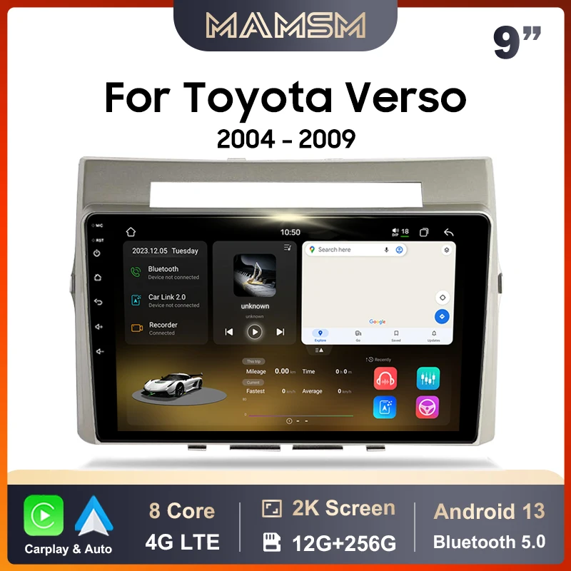 MAMSM Car Radio for Toyota Corolla Verso AR10 2004-2009 Android Multimedia Video Player GPS 4G Carplay Auto Intelligent Systems