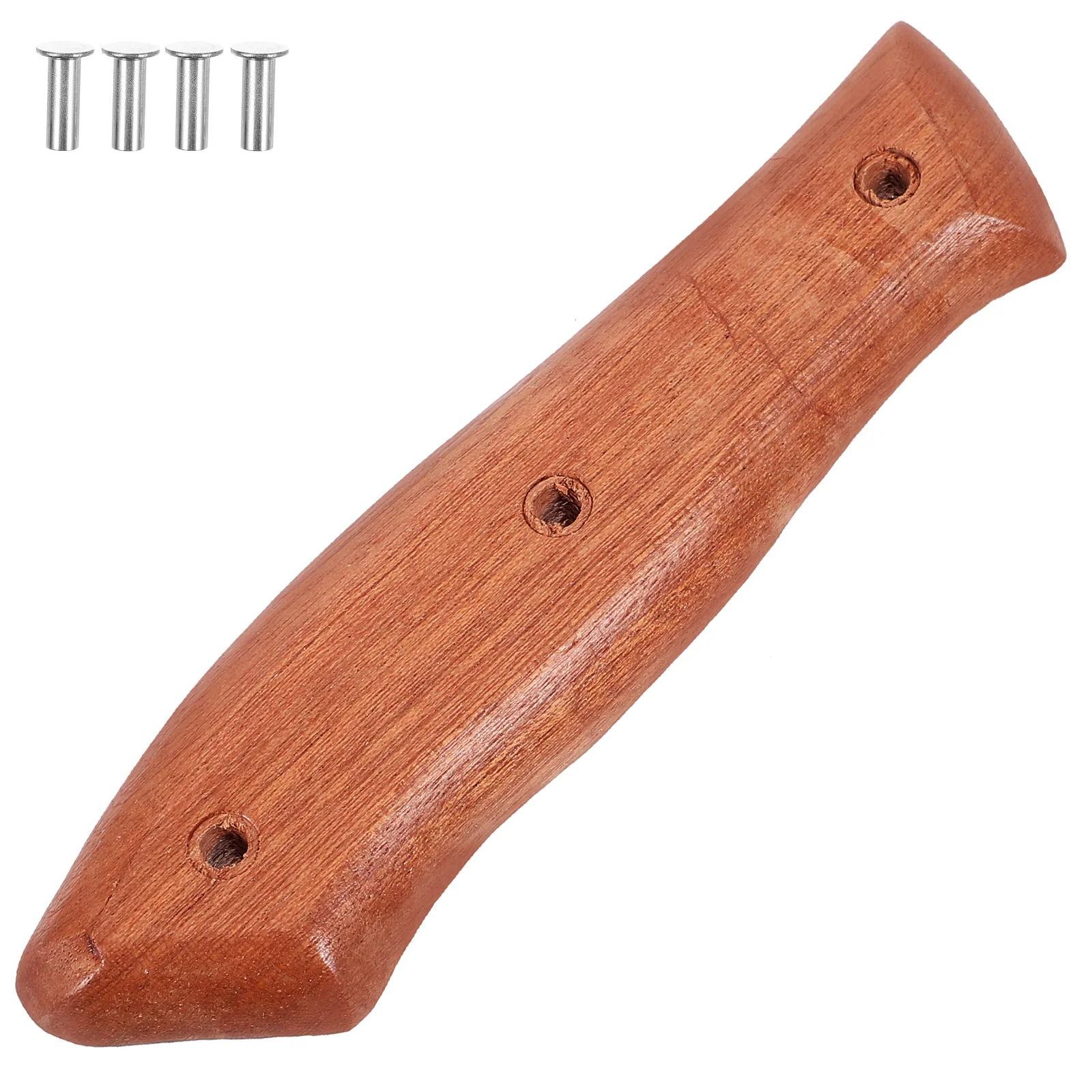 

2 Pcs Kitchen Knife Handle Making Supplies Rivet Repair Handles Stainless Steel Wooden for