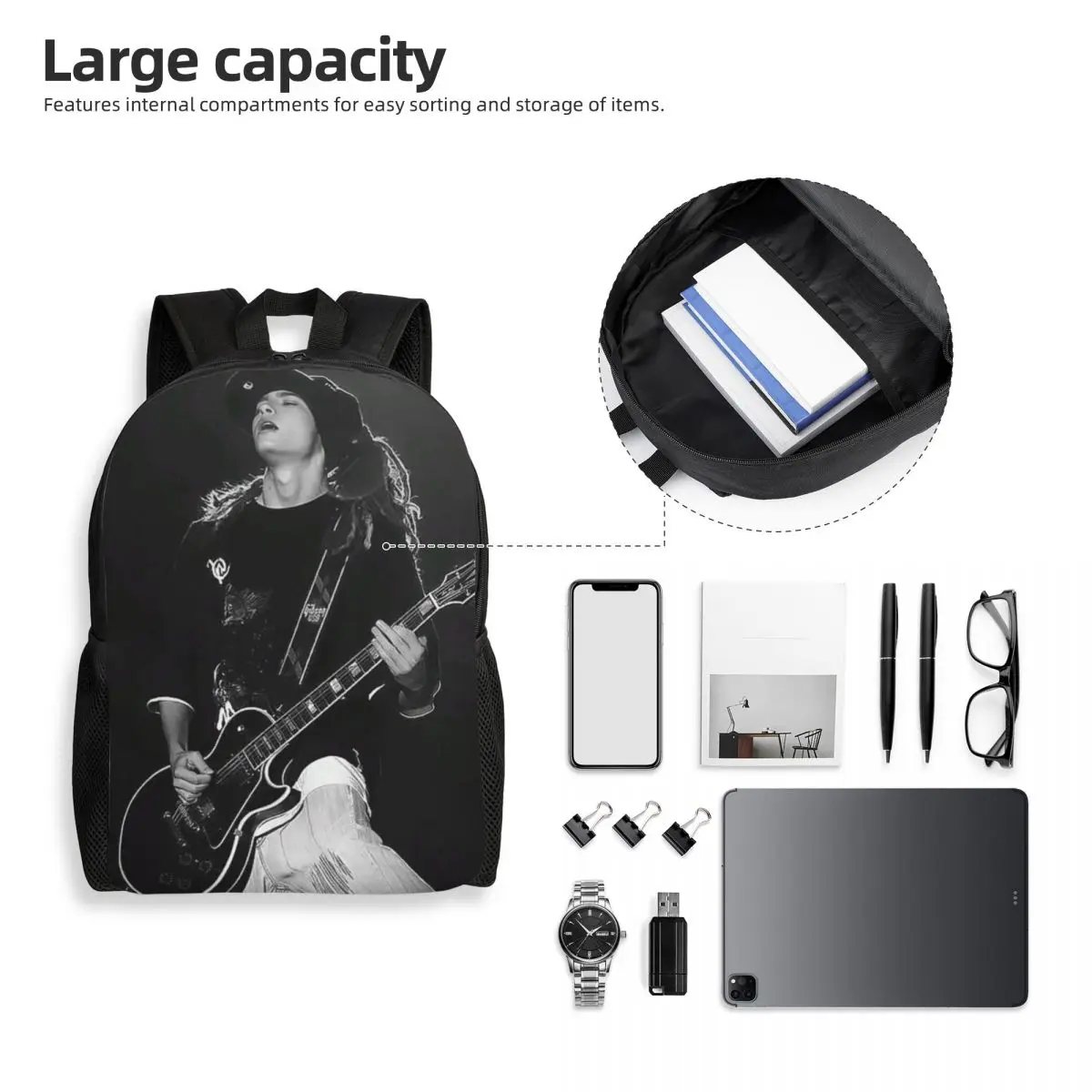 Tokio Hotel Tom Kaulitz Music Band Backpack Student Boys Girls BookBag School Bag Laptop Shoulder Bags