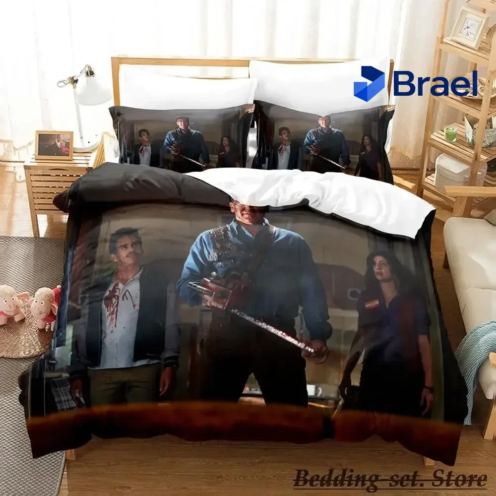 Exquisite Ash VS Evil Dead Bedding Set Single Twin Full Queen King Size Bed Set Aldult Kid Bedroom Duvetcover Sets Anime Parure