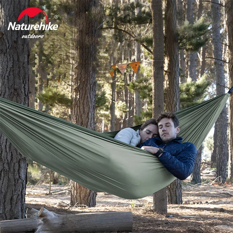 Naturehike Swing Hammock 2 Person Tear Resistance Hanging Bed Hunting Rest Equipment Sleeping Ultralight Comfortable Family
