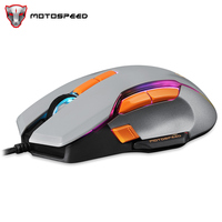 Motospeed V90 Wired Gaming Mouse RGB Backlight 8 Adjustable 50000 DPI Office Game Mouse Macro Drive PMW3325 For Laptop PC