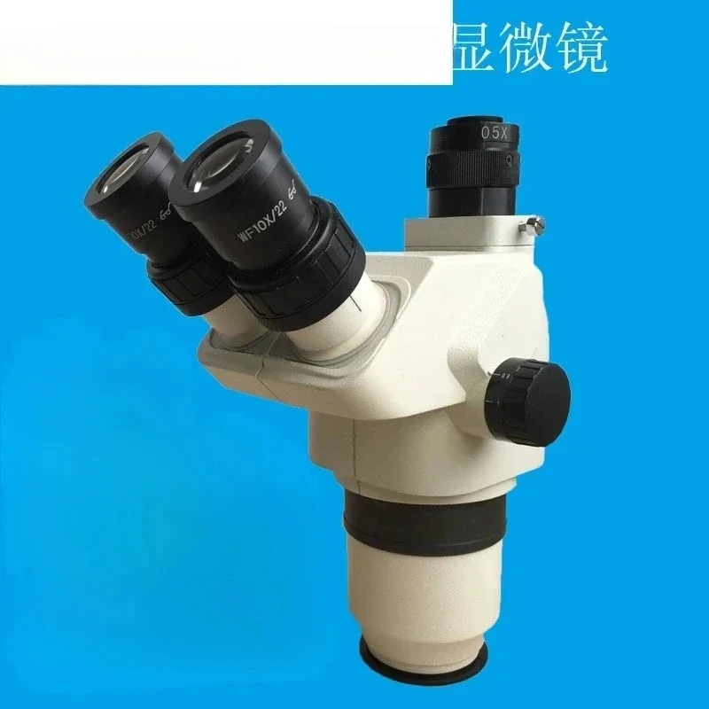 

8-64X continuous zoom three lens video microscope lens 0864 body style lens
