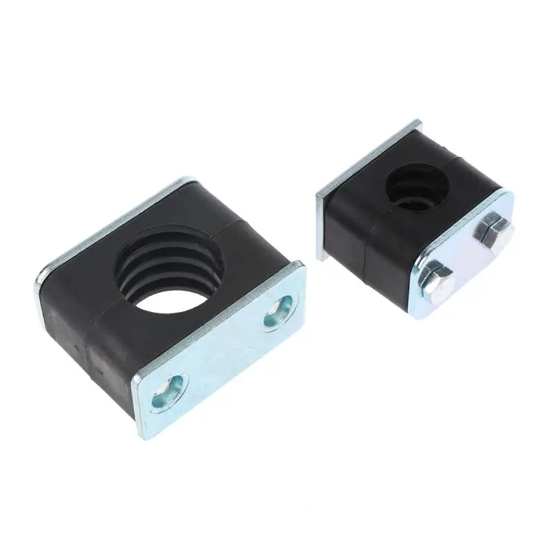 Black Nylon Pipe Clip Set Plastic 6-50mm Tube Fastener for House and Office Installations