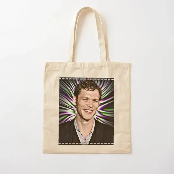 

Klaus Mikaelson The Originals Cotton Canvas Bag Printed Tote Shopper Shoulder Bag Ladies Foldable Unisex Travel Grocery Handbag