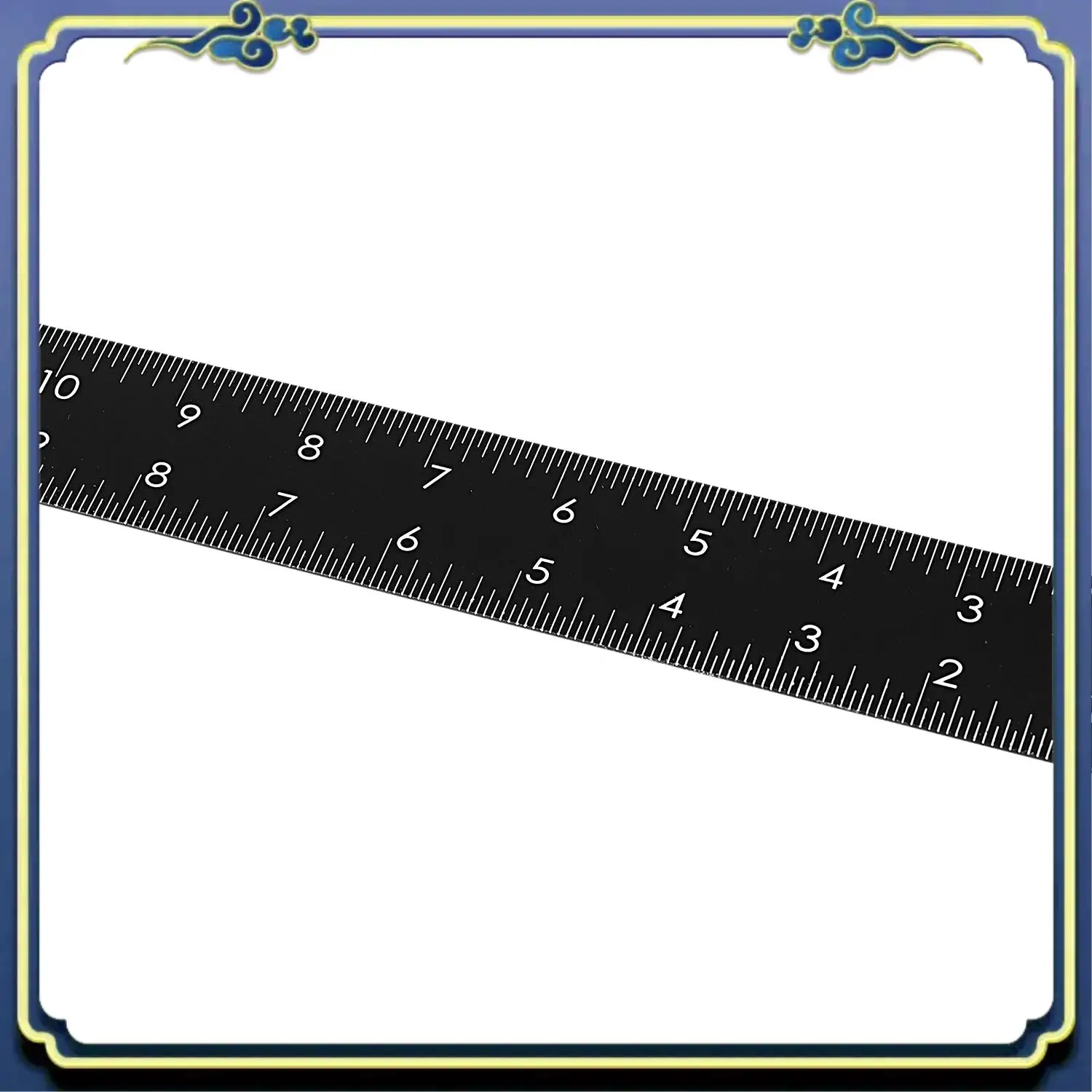 Tragbarer Lehrer 0-30 cm 0-20 cm Messbereich L-förmiges Design Quadratisches Lineal Schwarz