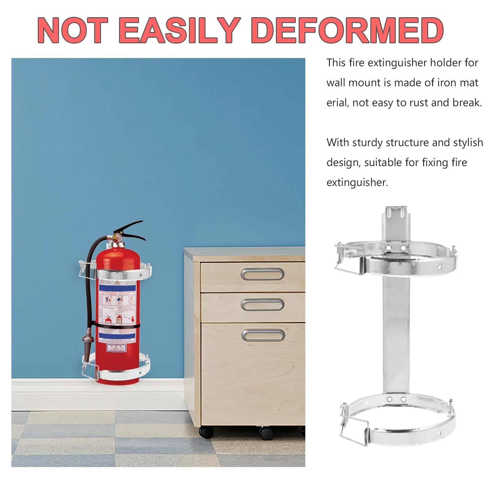 

Fire Extinguisher Mount Bracket Wall Hanger Thick Galvanized Iron Durable Stand HOLDER Truck Vehicle Boat Home Office Classroom