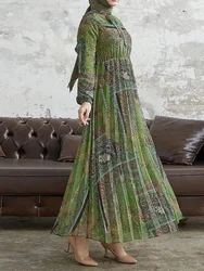 Kaftan Women Abaya Print Dress Morocco Vestidos Dubai Jalabiya Ramadan Abayas Modest Eid Muslim Dresses Saudi Arabic Long Robe