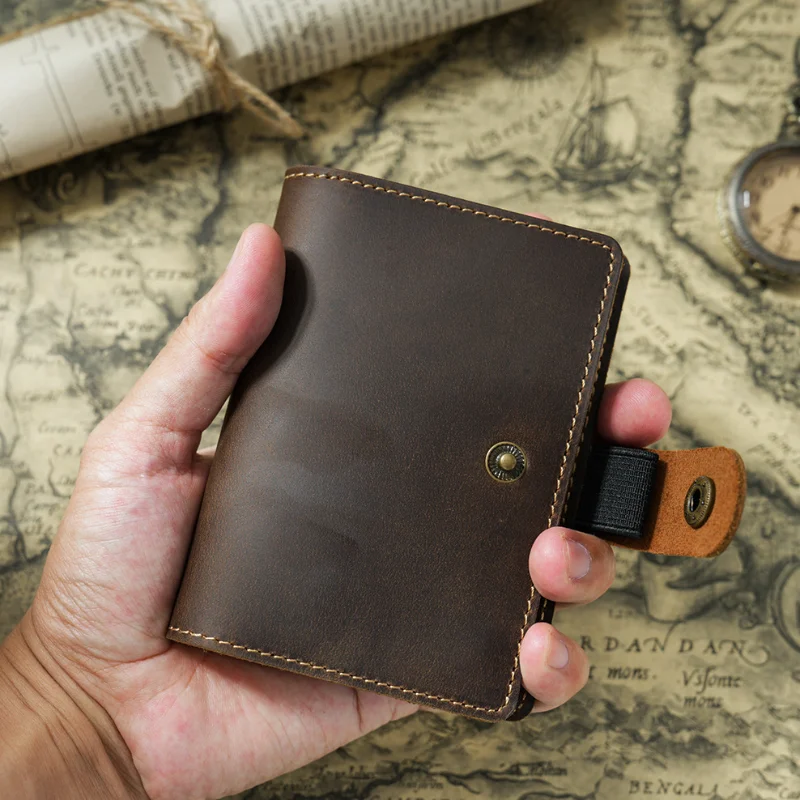 Genuine Leather Notebook Planner Book Cover Pocket Size Diary Retro Cowhide Journal Drawing Sketchbook Portable Mini Daily