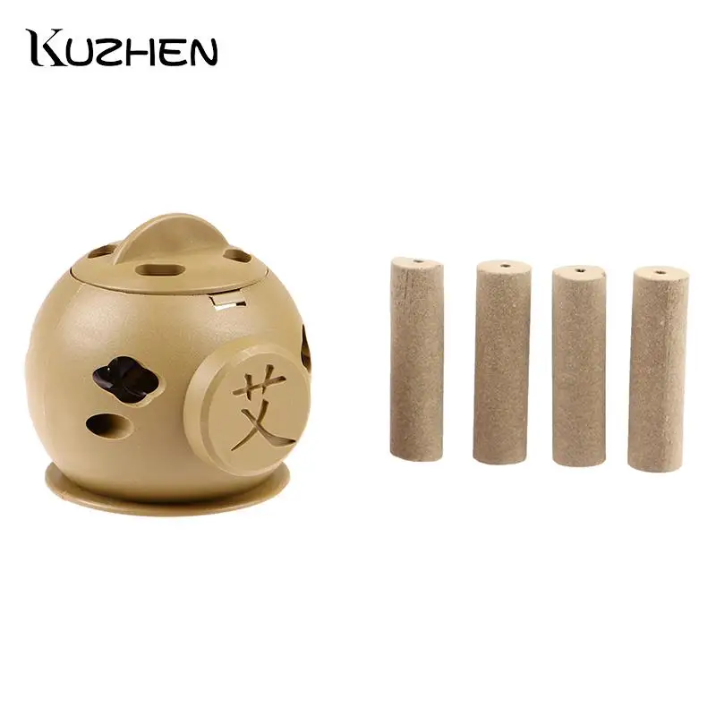 Women Cupping Massage Moxibustion Box Moxa Sticks Burner Acupuncture Point Stick  Gynaecopathia Heating Therapy Pain Relief