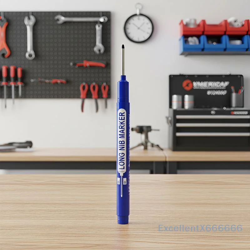Deep Hole Long Nib Markers 20mm 3 Colors Multi-Purpose Permanent Pens for Woodworking Hardware Processing Marking Use