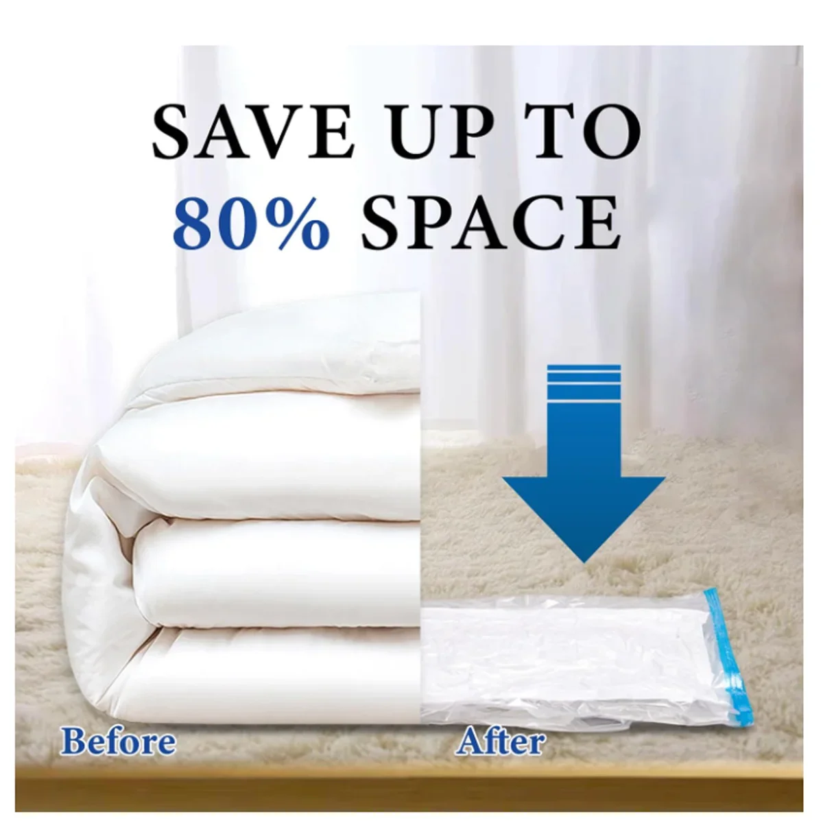 3 pz/5 pz sacchetti di stoccaggio sottovuoto sacchetto di sigillo sottovuoto sacchetti salvaspazio per trapunte vestiti cuscino biancheria da letto