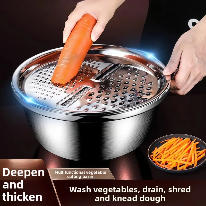 Vegetable cutting basin Multifunctional stainless steel food grade wire planer, potato chips, vegetables, radish wipes