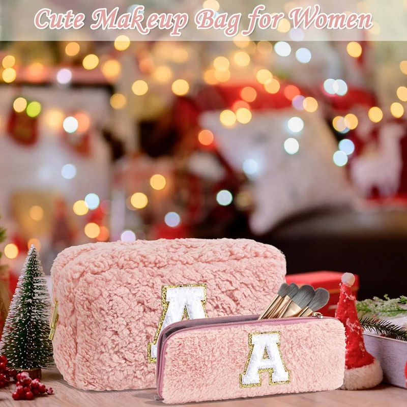 Pink Makeup Bag Cosmetic Bag Birthday Gifts For Women, Travel Toiletry Bag Makeup Brush Bag Makeup Bag image 5