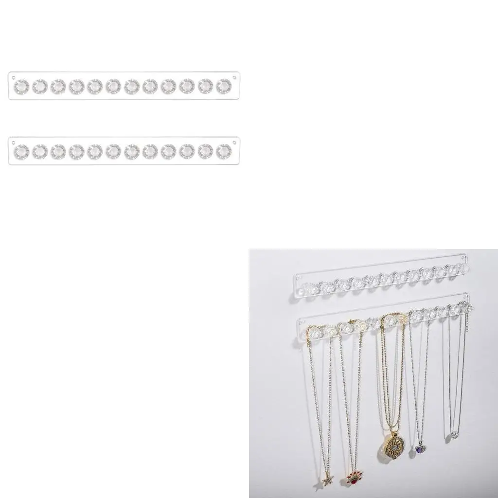 

2 шт., прозрачная вешалка для ожерелья, вешалки для ювелирных изделий, акриловый держатель ожерелья для ожерелья, браслета,