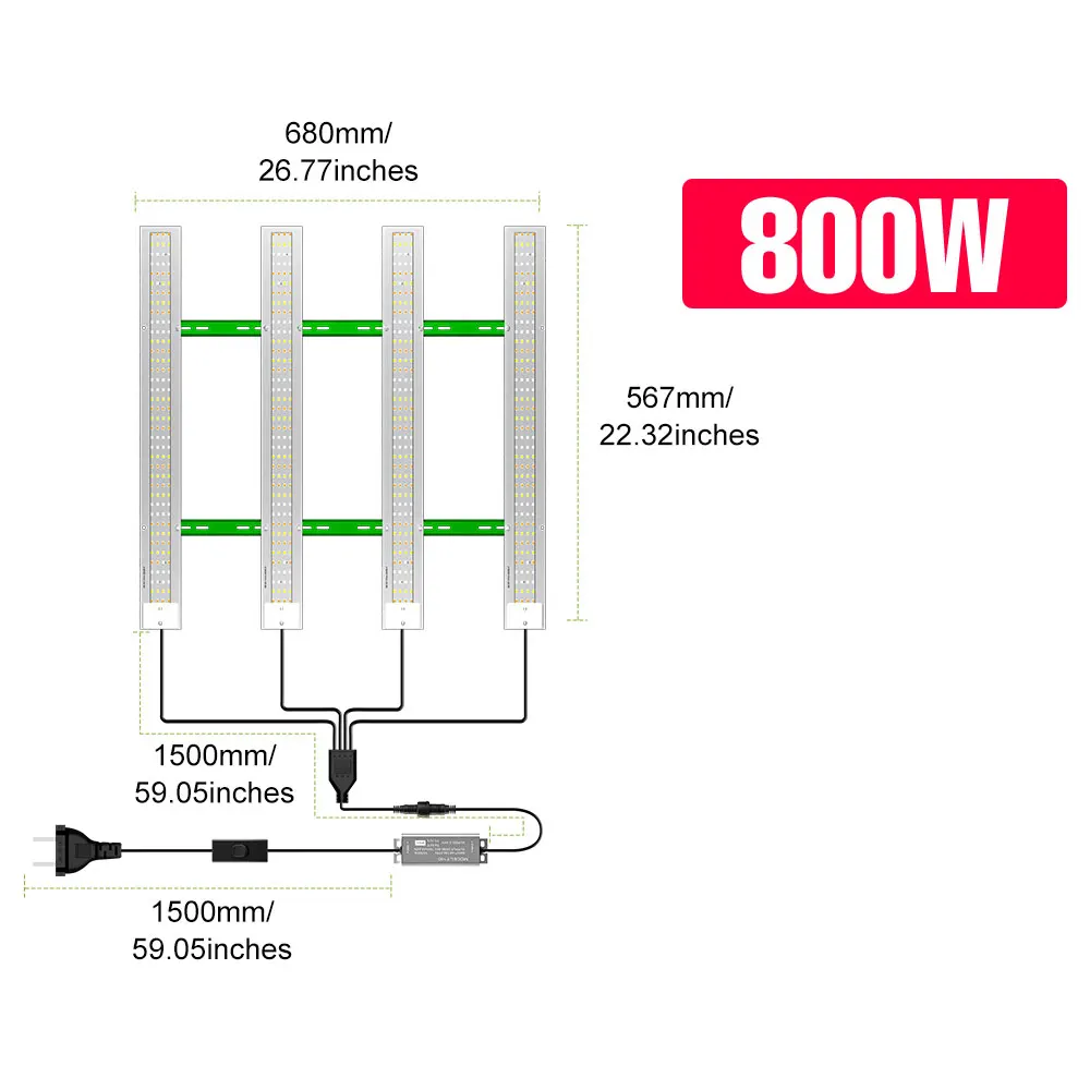 1200W LED-kweeklampen Volledig spectrum Quantum Board IR UV-plantenlamp Kastent Groene groenten Tomaat Bloemen Vullen Verlichting