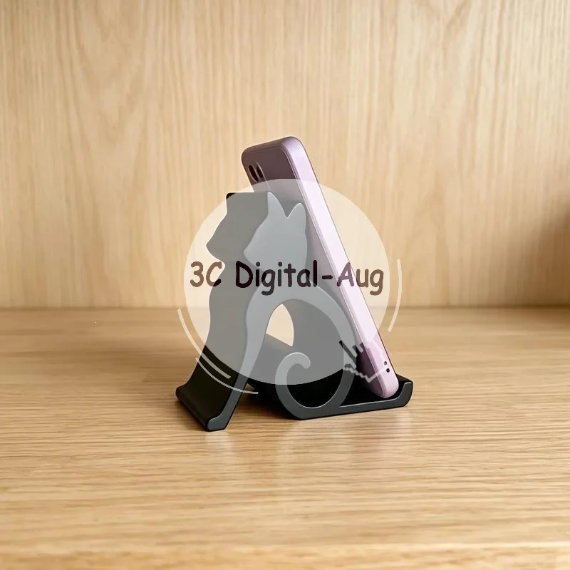 Cute 3D Printing Cat Dog Phone Stand Multi-angle Adjustable Holder Universal for All Smartphones Tablets Live Streaming Use