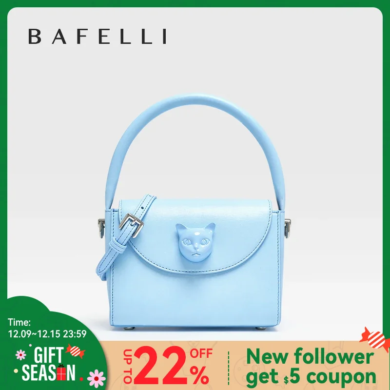 ORIGINAL BAFELLI BAG WOMEN‘S 2024 NEW SMALL LEATHER HANDBAGS LUXURY FASHION BRAND CROSSBODY CAT PURSE DESIGNER STYLE