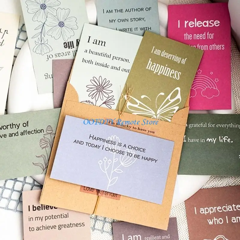 DXAB 100 Sheets Woman Inspirational Motivational Cards Untuk Teman Sekelas Rekan
