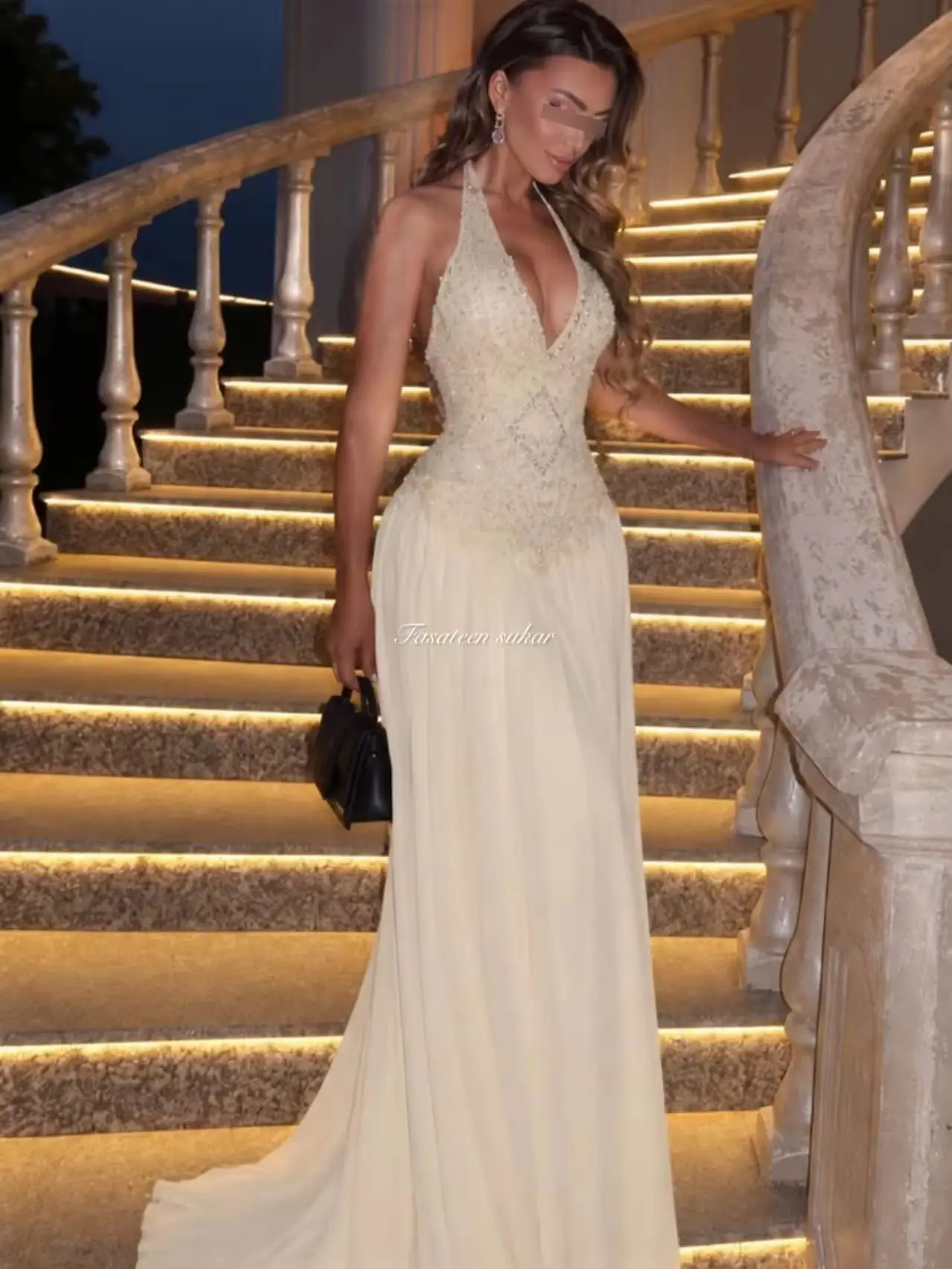 Fashion Classic Beading Tassel Straight Halter Ankle Prom Dresses Bespoke Evening Dresses Sizes Available Matching Customized