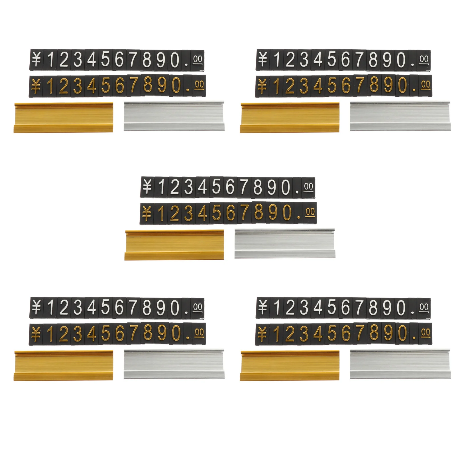 10 Pcs Aluminum Alloy Price Tag Display Sign Advertising Number Label Commodity Boards Signs Supplies Tags