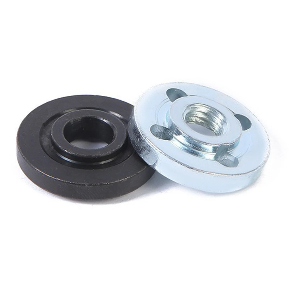 1 Set M10 Thread Angle Grinder Metal Pressure Plate Metal Inner Outer Flange Nut Set Tools Grinding Machine Disc Clamp Plate