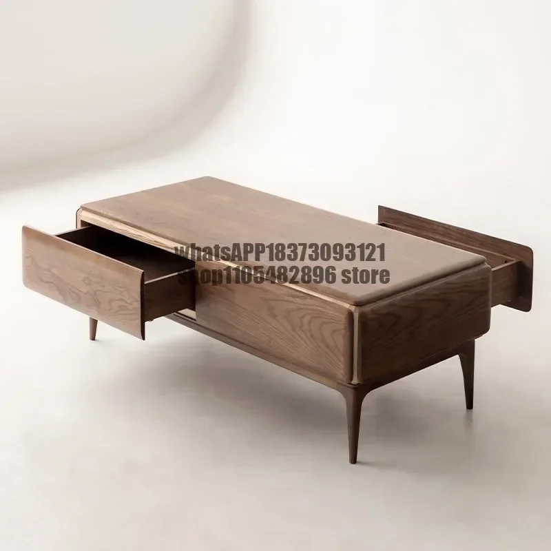 Nordic coffee table living room household small apartment all ash wood solid wood coffee table modern simple light luxury
