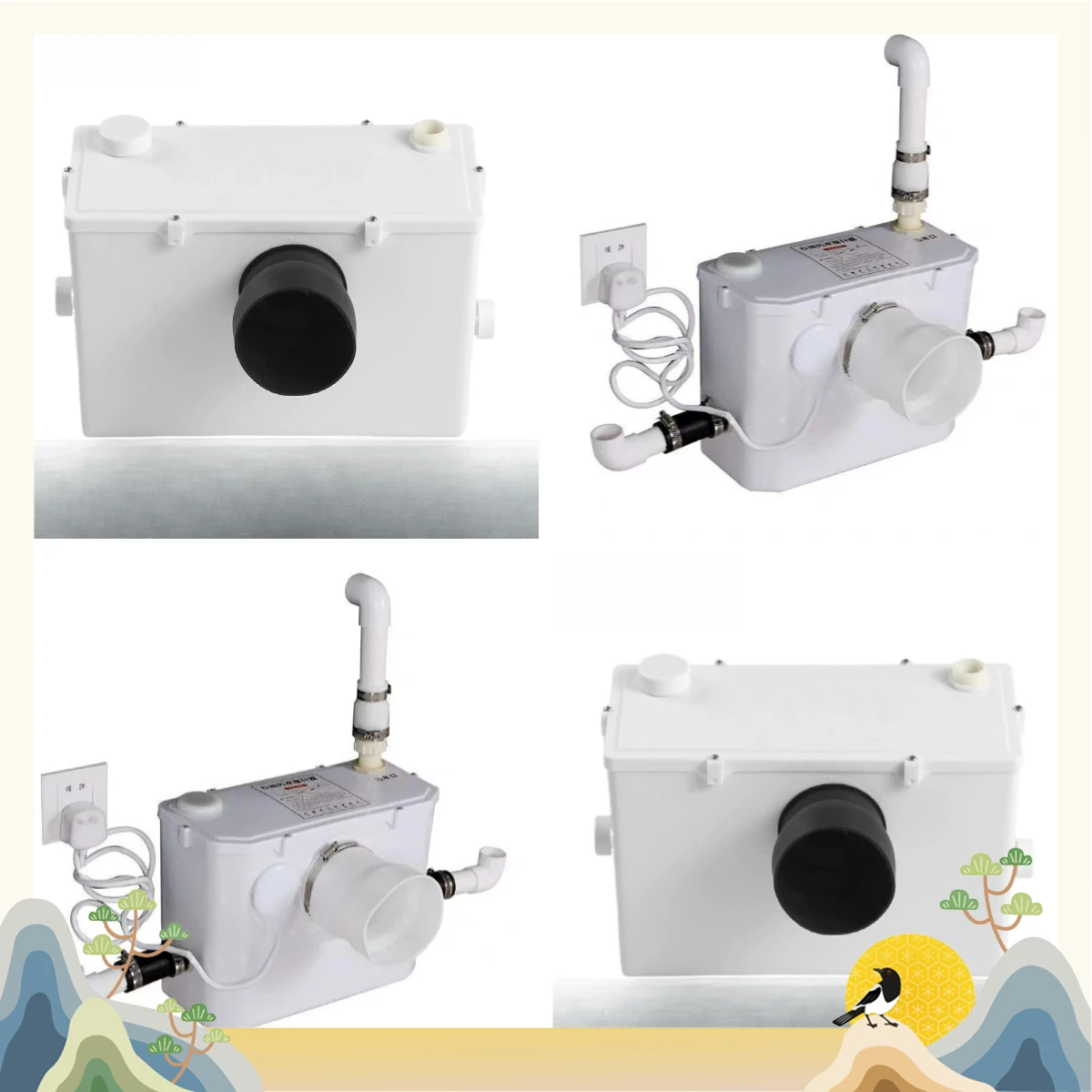 Basement Electric Toilet Sewage Lifter Motor Sewage Pump Electric Crushing Toilet Special Manure Lifter