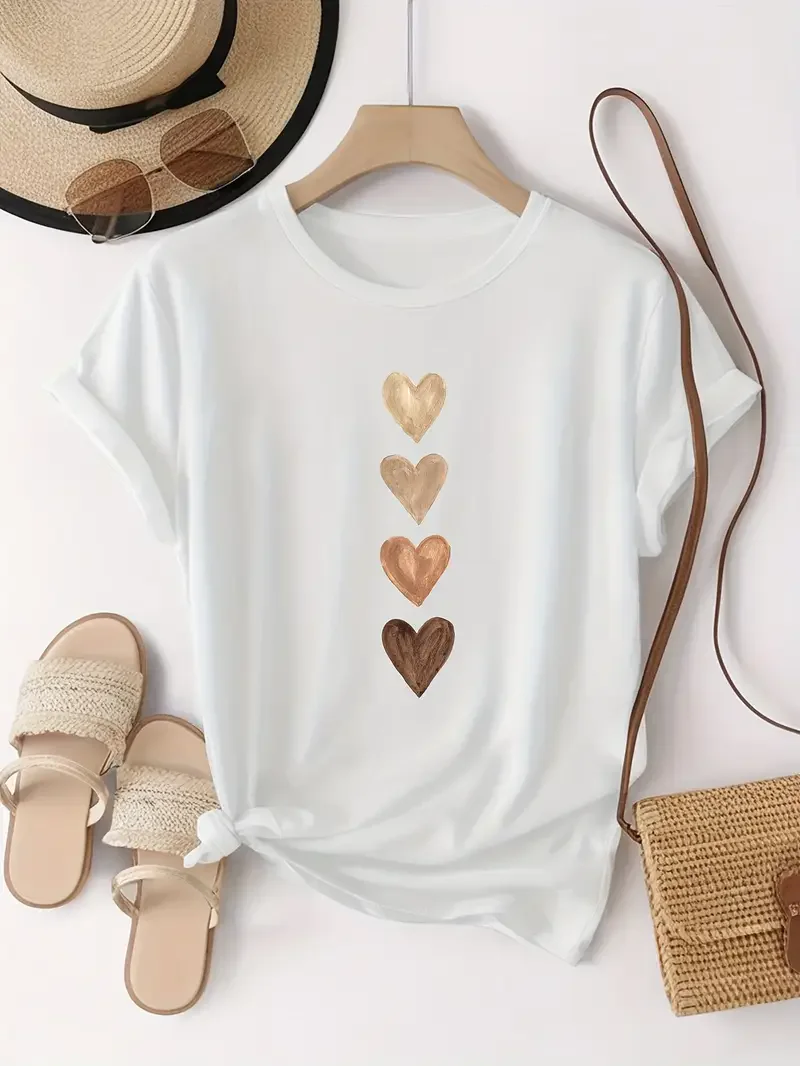 Summer Clothing Logo - Women's Casual Short Sleeve T-Shirt with